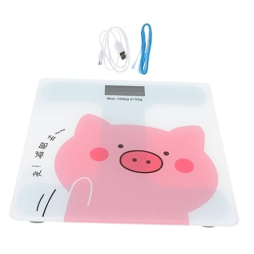 GARIOUANS Cartoon Elektronische Körperwaage Digitale mit USB für Haushalt Präzise Messung und Automatische Abschaltung Stilvolles Design Weiß mit Schweinchen GARIOUANS Cartoon Elektronische Körperwaage Digitale mit USB für Haushalt Präzise Messung und Automatische Abschaltung Stilvolles Design Weiß mit Schweinchen von GARIOUANS