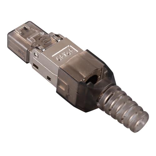 GARIOUANS Cata Netzwerkstecker Werkzeuglos Geschirmter Modularer Ethernet Stecker Goldplattiert Biegesteif Kompatibel für PC Router Smart Tv Langlebiger Cat Connector für Schnelle Lan von GARIOUANS
