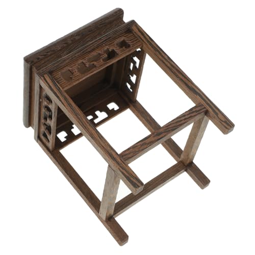 GARIOUANS Chinesischer Blumenständer aus Hartholz Robust Strapazierfähig Pflanzgefäß Sockel Rustikaler Blumentopf Halter Dekorativ für Vasen Schmuck Teeservice Wohnzimmer Tisch Dekor von GARIOUANS