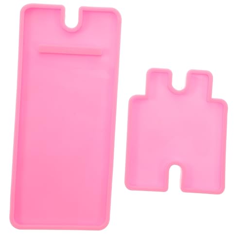 GARIOUANS DIY Silikonform für Handyhalterung Langlebiges Flexibles Gießwerkzeug aus Lebensmittelechtem Silikon Rutschfester Tablet Ständer Form für Kreative Selbstgestaltung Rosa von GARIOUANS