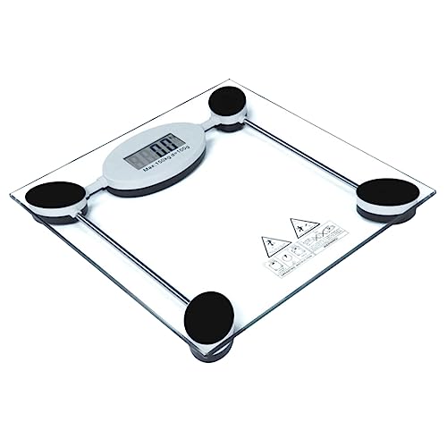 GARIOUANS Digitale Personenwaage aus Gehärtetem Präzise Badezimmerwaage mit LCD Display Tragbar für Körpergewicht Fitness und Körperfettmessung Transparent für Familie und GARIOUANS Digitale Personenwaage aus Gehärtetem Präzise Badezimmerwaage mit LCD Display Tragbar für Körpergewicht Fitness und Körperfettmessung Transparent für Familie und von GARIOUANS