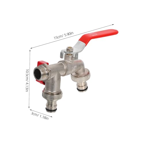GARIOUANS Doppel wasserhahn mit Gewinde Auslaufsicherer Gartenventil Verteiler Hoher Durchfluss Ergonomisch Einfache Installation Geeignet für Waschmaschine und Gartenschlauchanschluss GARIOUANS Doppel wasserhahn mit Gewinde Auslaufsicherer Gartenventil Verteiler Hoher Durchfluss Ergonomisch Einfache Installation Geeignet für Waschmaschine und Gartenschlauchanschluss von GARIOUANS