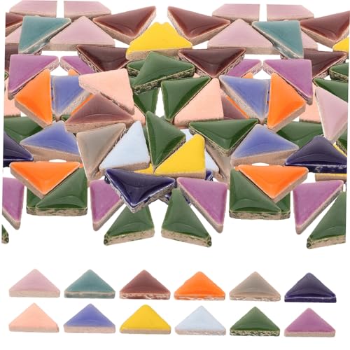 GARIOUANS Dreieckige Mosaikfliesen Bunte Keramiksteine für DIY Kunst Handwerk Mosaikfliesen Gemischte Farben für Bilderrahmen Untersetzer Dekoration Erwachsene GARIOUANS Dreieckige Mosaikfliesen Bunte Keramiksteine für DIY Kunst Handwerk Mosaikfliesen Gemischte Farben für Bilderrahmen Untersetzer Dekoration Erwachsene von GARIOUANS