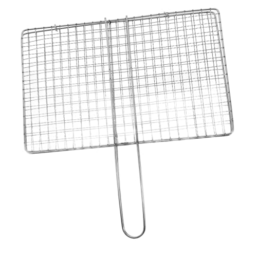GARIOUANS Edelstahl Grillkorb für Outdoor Grill Doppelseitiger Fisch Gemüse grillkorb mit Sicherem Klammermechanismus Hitzebeständigem Griff Multifunktional für Barbecue Picknick und von GARIOUANS