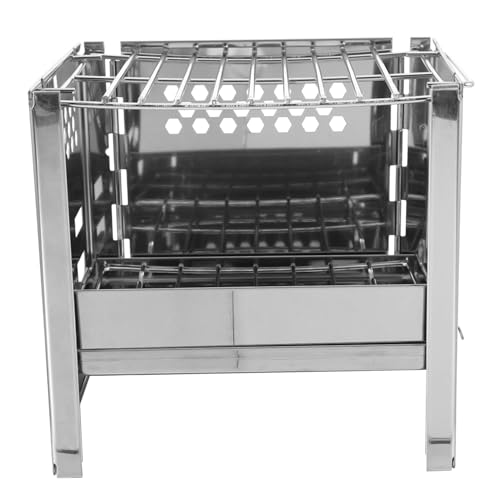 GARIOUANS Edelstahl Klappbarer Outdoor Barbecue Grill Leicht Tragbar Praktisch für Camping Picknick und Angeln Robust Feuerfest Langlebig von GARIOUANS