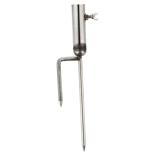 GARIOUANS Edelstahl Regenschirm Bodeneinstecker Tragbarer Parasol Fixierständer Wetterfest Langlebig Leicht für Garten Camping Strand Picknick BBQ von GARIOUANS
