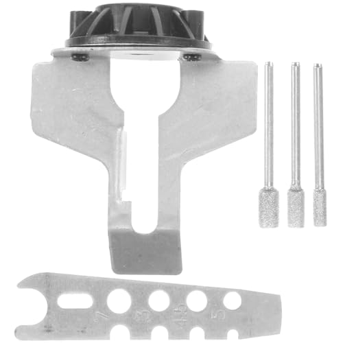 GARIOUANS Elektrischer Kettensägen Schärfaufsatz mit Schleifaufsatz Vibrationsarm Winkelgeführtes Schleifwerkzeug Langlebiges Kettenfeilen Motorsägen und Gartengeräte Kompatibel mit Meisten von GARIOUANS