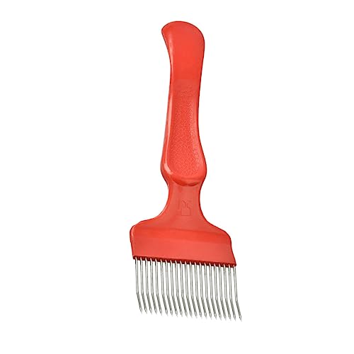 GARIOUANS Edelstahl Imkerwerkzeug Entdeckelungsgabel Nadelschaber Für Imkereiausrüstung Honigwerkzeuge Bienenzucht-honigwerkzeuge Rot von GARIOUANS