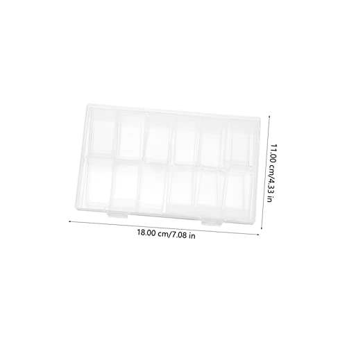 GARIOUANS Fächer Aufbewahrungsbox mit Deckel Abnehmbare Nagelkunst Organizer Box aus Robustem Transparentem PP für Kleine Schmuckstücke Bastelperlen Nagelteile Stapelbar und Langlebig GARIOUANS Fächer Aufbewahrungsbox mit Deckel Abnehmbare Nagelkunst Organizer Box aus Robustem Transparentem PP für Kleine Schmuckstücke Bastelperlen Nagelteile Stapelbar und Langlebig von GARIOUANS