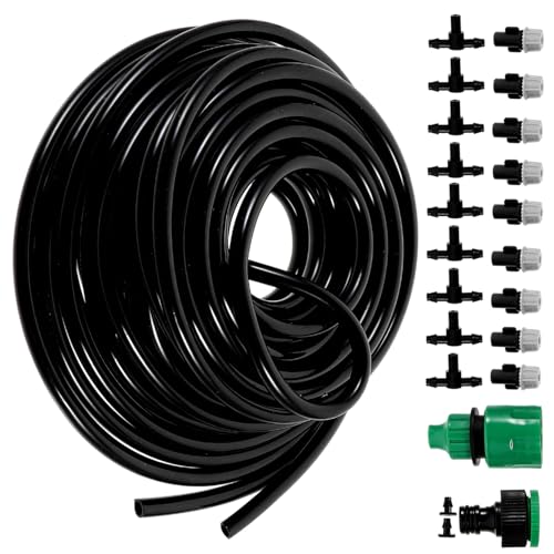 GARIOUANS Garten Bewässerungssystem Tropfbewässerung Kit mit Einstellbaren Düsen für Gemüsebeete Hochbeete Blumenbeete Balkon Geeignet Wassersparendes DIY Garten Kit GARIOUANS Garten Bewässerungssystem Tropfbewässerung Kit mit Einstellbaren Düsen für Gemüsebeete Hochbeete Blumenbeete Balkon Geeignet Wassersparendes DIY Garten Kit von GARIOUANS