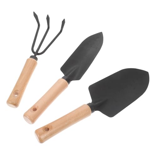 GARIOUANS Gartengeräte Holzgriff Teilig Gartenhacke Schaufel und Rechen Multifunktional Pflanz und Unkrautwerkzeug für Garten Gemüsebeet Pflege von GARIOUANS