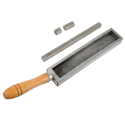 GARIOUANS Gießform Gold Silber mit Holzgriff Schmelzform Metallgießform für und Goldschmelze Hitzebeständig Leicht Tragbar Stabile Metalllegierung von GARIOUANS