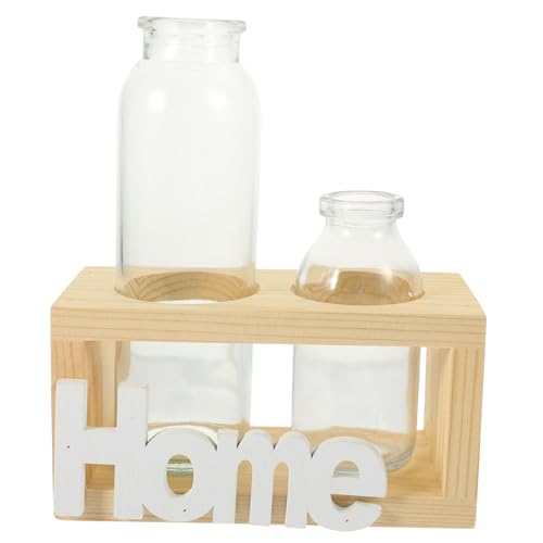 GARIOUANS Glasvase mit Holzständer für Hydrokultur Dekorative Pflanzhalterung im Skandinavischen Stil Teiliges für Zimmerpflanzen Luftreinigende Blumen Deko für Wohn und Arbeitsräume GARIOUANS Glasvase mit Holzständer für Hydrokultur Dekorative Pflanzhalterung im Skandinavischen Stil Teiliges für Zimmerpflanzen Luftreinigende Blumen Deko für Wohn und Arbeitsräume von GARIOUANS