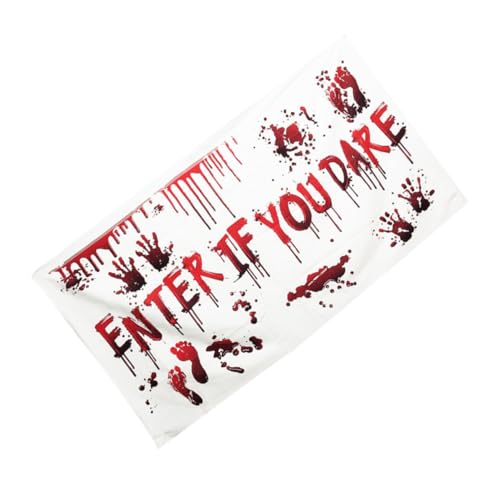 GARIOUANS Halloween Banner mit Blutflecken aus Dekoratives Hängeschild und Tischdecke Leicht und Praktisch für Party Home Banner Decor Halloween Deko für Bar und Zuhause GARIOUANS Halloween Banner mit Blutflecken aus Dekoratives Hängeschild und Tischdecke Leicht und Praktisch für Party Home Banner Decor Halloween Deko für Bar und Zuhause von GARIOUANS