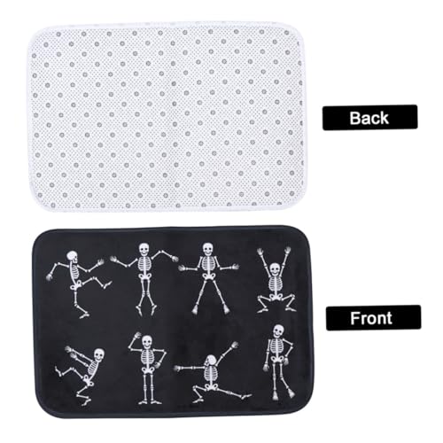 GARIOUANS Halloween Skelett Fußmatte rutschfest Bodenmatte aus Caroset Material Dekorativer Teppich für Innenbereiche Gruselige Halloween Deko und Geschenkidee GARIOUANS Halloween Skelett Fußmatte rutschfest Bodenmatte aus Caroset Material Dekorativer Teppich für Innenbereiche Gruselige Halloween Deko und Geschenkidee von GARIOUANS