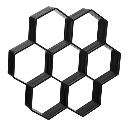 GARIOUANS Hexagon Pflasterform Garten Kunststoff Wiederverwendbar Gießform für Zement Bodenfliesen DIY Weg Terrassenplatten Muster für Gartenpfad und Patio von GARIOUANS