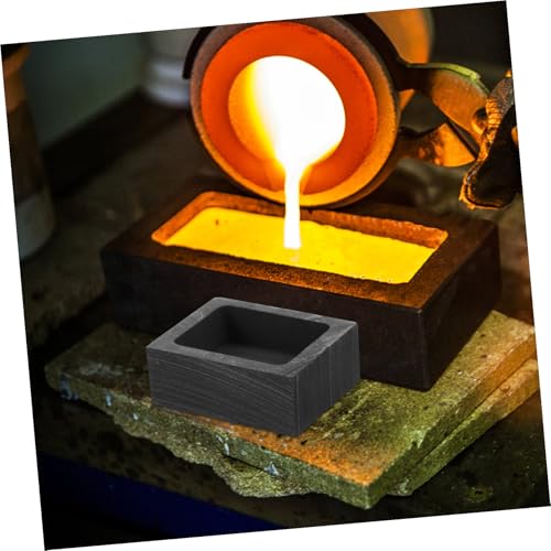 GARIOUANS Hochtemperaturbeständige Quadratische Graphit Gießform mit Ölablaufrinne für Metallgießen Schmuckherstellung Geeignet für Gold Silber Schmelzen und Bastelprojekte von GARIOUANS