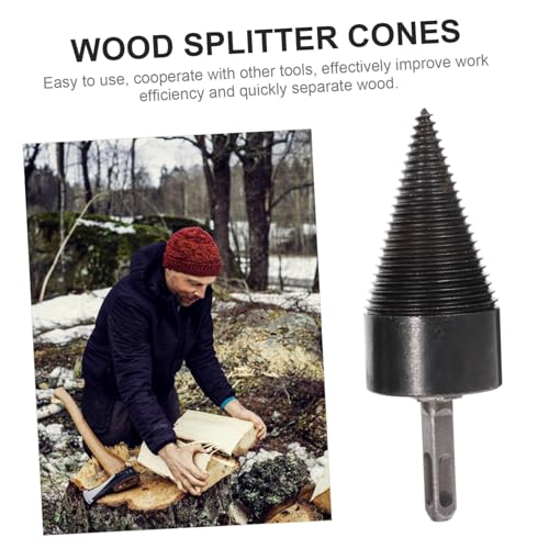 GARIOUANS Holzspalter Bohrer Hex Schaft Hochhärte Holzbohrer für Brennholzspalten und Anmachholz Effiziente Spiralbohrgeometrie Robustes Werkzeug für Eiche Hickory Walnuss Sykomore von GARIOUANS
