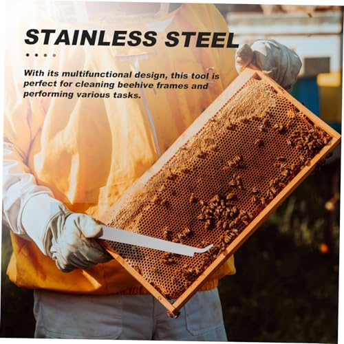 GARIOUANS Imkerwerkzeug Schaber mit Gebogenem Kopf Multifunktionaler Wachs und Propolisentferner Langlebiger Bienenhaltung Zubehör für Anfänger und Profis von GARIOUANS