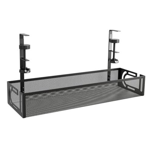 GARIOUANS Kabelkorb Untertisch Kabelmanagement Ablagekorb Kabelhalterung Stabil Einfache Montage für Büro und Home Office Schwarz Kabelaufbewahrung Organizer von GARIOUANS