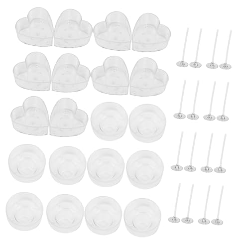 GARIOUANS Kerzenherstellungsset DIY mit Transparenten Silikonformen Rund Herzförmig und Dochten Langlebig Einfach zu Reinigen für Kerzen Selber Machen und Kreative Bastelprojekte GARIOUANS Kerzenherstellungsset DIY mit Transparenten Silikonformen Rund Herzförmig und Dochten Langlebig Einfach zu Reinigen für Kerzen Selber Machen und Kreative Bastelprojekte von GARIOUANS