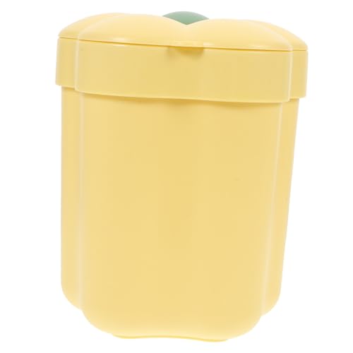 GARIOUANS Kleiner Gelber Desktop mülleimer mit Deckel Kompakter Abfalleimer aus Robustem Kunststoff Geruchsdicht Praktischer Büro Papierkorb für Schreibtisch und Schlafzimmer GARIOUANS Kleiner Gelber Desktop mülleimer mit Deckel Kompakter Abfalleimer aus Robustem Kunststoff Geruchsdicht Praktischer Büro Papierkorb für Schreibtisch und Schlafzimmer von GARIOUANS