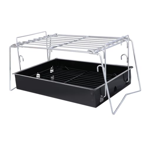 GARIOUANS Kompakter Faltbarer Holzkohlegrill aus Edelstahl Leichter Camping Grillrost für Personen Langlebig Vielseitig Einsetzbar für Outdoor Bbq zum Grillen von Fleisch Fisch und Gemüse von GARIOUANS