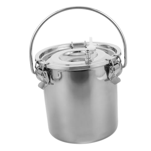 GARIOUANS Manueller Ziegenmelk-eimer aus Edelstahl Tragbares Langlebiges Melkgerät für Schaf Kuhhaltung Praktisch und Leicht zu Reinigen für Mobile Milchbetriebe von GARIOUANS