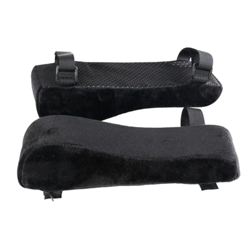 GARIOUANS Memory Schaum Armlehnenpolster Ultra weich Ergonomisch Stuhl Armstütze Kissen mit Anti rutsch Boden für Bürostuhl und Gaming Stuhl Komfortable Ellenbogenauflage Schwarz von GARIOUANS