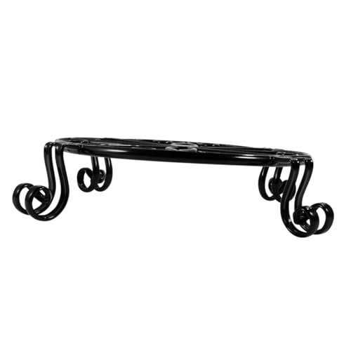 GARIOUANS Metall Pflanzenständer Schwarz Klein Stabiler Blumentopfhalter für Draußen Gartentopfständer Wetterfest Robuste Eisenkonstruktion für Topfpflanzen von GARIOUANS