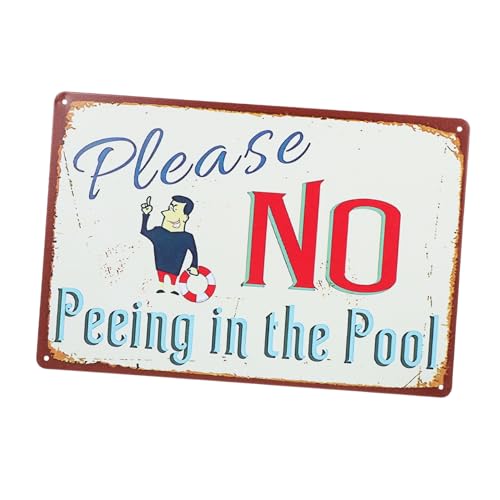 GARIOUANS Metall Schwimmbad Schild Langlebig Poolregel Schild Witzige Pool Slogans Außenbereich Poolwand Deko Robust und Einfach Montierbar GARIOUANS Metall Schwimmbad Schild Langlebig Poolregel Schild Witzige Pool Slogans Außenbereich Poolwand Deko Robust und Einfach Montierbar von GARIOUANS