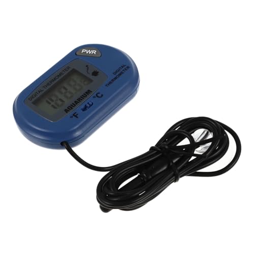 GARIOUANS Mini Aquarium Thermometer Digital Fischwassertemperaturmesser Hohe Genauigkeit Handlich für Fischbecken und Terrarien Blau von GARIOUANS