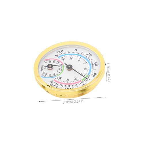 GARIOUANS Mini Pointer Thermometer Hygrometer mit Aluminiumring und Kunststoffbasis Präzise Temperatur Luftfeuchtigkeitsmessung Handlich für Innenräume Geeignet als Reparaturteil für von GARIOUANS