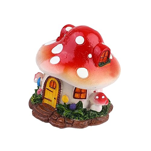 GARIOUANS Miniatur Pilzhaus für Bonsai und Landschaft Rotes Tulpen Pilzhaus Harz Deko für Feengärten und Miniaturgärten GARIOUANS Miniatur Pilzhaus für Bonsai und Landschaft Rotes Tulpen Pilzhaus Harz Deko für Feengärten und Miniaturgärten von GARIOUANS