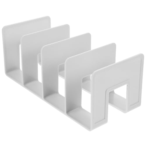 GARIOUANS Moderner Buchständer aus Robustem Kunststoff Rutschfester Buchhalter für Büro und Zuhause Dekorativer Organizer zur Stabilen Aufbewahrung von Büchern und Dateien von GARIOUANS