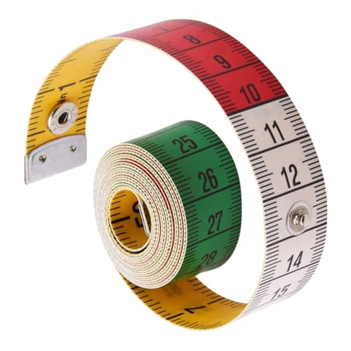 GARIOUANS Multifunktionales Maßband mit Farbiger Druckknopf Schnalle Flexibel und Kompakt für Präzise Körper Taillen und Nähmessungen für Fitness und Handwerk Doppelseitig Bedruckt Leicht GARIOUANS Multifunktionales Maßband mit Farbiger Druckknopf Schnalle Flexibel und Kompakt für Präzise Körper Taillen und Nähmessungen für Fitness und Handwerk Doppelseitig Bedruckt Leicht von GARIOUANS