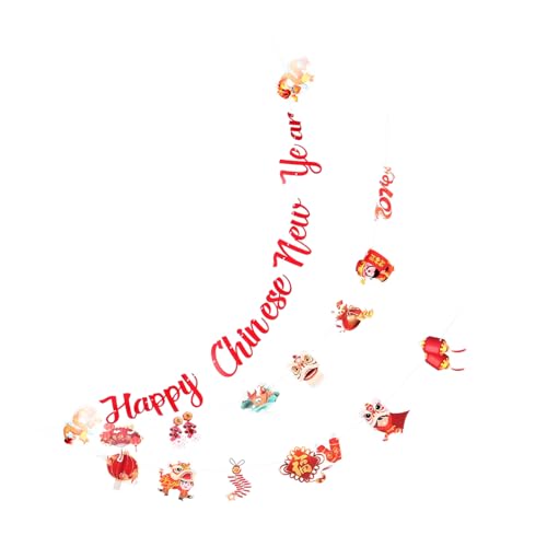 GARIOUANS Neujahrsbanner Papier Hängend Chinesisches Jahr Partydeko Wiederverwendbar Festlich Year Eve Party Supplies Banner für Silvester Feier GARIOUANS Neujahrsbanner Papier Hängend Chinesisches Jahr Partydeko Wiederverwendbar Festlich Year Eve Party Supplies Banner für Silvester Feier von GARIOUANS