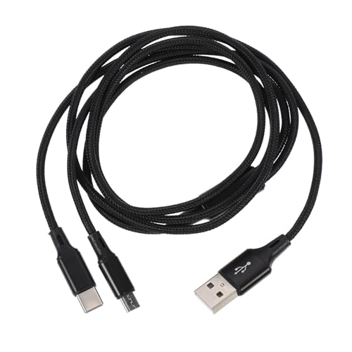 GARIOUANS Nylon Geflochtenes USB Type C Ladekabel Schnellladekabel Datenkabel Flexibel Langlebig Kompatibel für Smartphones Tablets Schwarz von GARIOUANS
