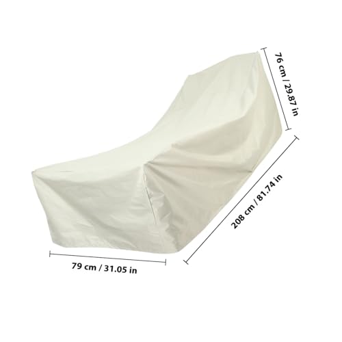 GARIOUANS Oxford Oxford gewebe Loungesessel Schutzhülle UV Schutz Winddicht Beige Abdeckung für Outdoor Liegestuhl Gartenstuhl Schutz für Relaxsessel von GARIOUANS