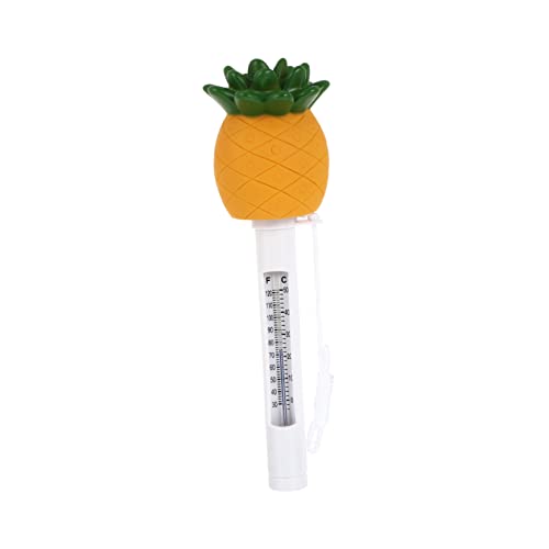 GARIOUANS Pineapple Floating Pool Thermometer Schwimmendes Thermometer für Schwimmbäder Hohe Lesegenauigkeit Poolpflege von GARIOUANS