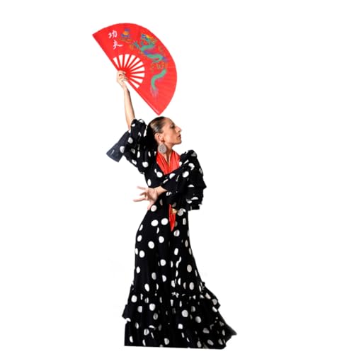 GARIOUANS Plastik Chinesischer Fächer Rot Wushu Performance Fan für Kungfu Tai Chi Tanz Langlebig und Leicht zu Öffnender Handfächer für Kampfsport Aufführungen und Dekoration GARIOUANS Plastik Chinesischer Fächer Rot Wushu Performance Fan für Kungfu Tai Chi Tanz Langlebig und Leicht zu Öffnender Handfächer für Kampfsport Aufführungen und Dekoration von GARIOUANS