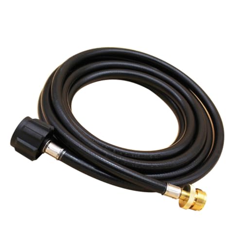 GARIOUANS Propangas Schlauchadapter mit Messinganschluss Tank Langlebiger Hochdruck Gasschlauch für Campinglaternen Grill und Tragbare Kochgeräte Schwarz von GARIOUANS