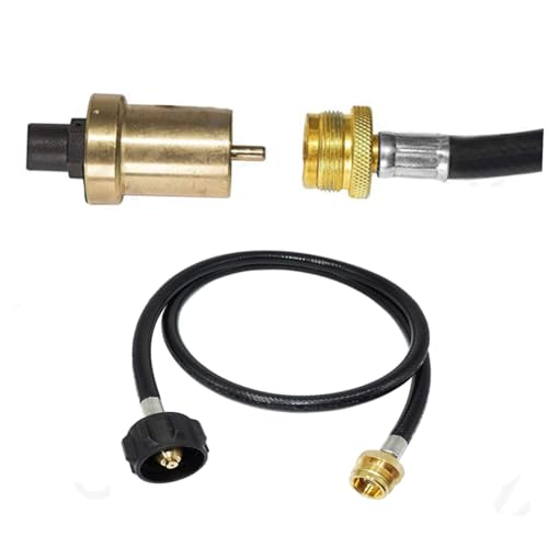 GARIOUANS Propanschlauch Adapter Tank Converter aus Messing Lb Lb Gasflaschen Umrüstschlauch Wetterbeständig und Langlebig Passend für Campinggrills Laternen und Outdoor Einsätze von GARIOUANS
