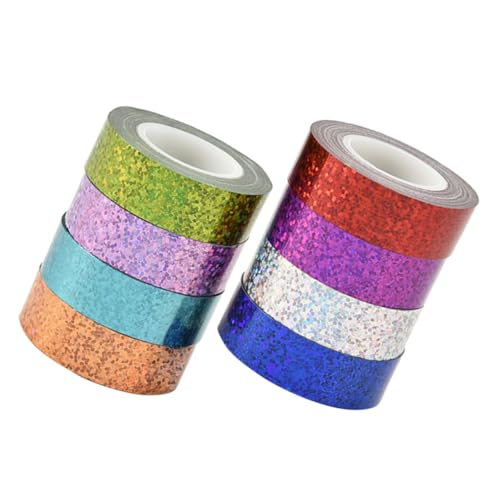 GARIOUANS Reflektierendes Glitter Klebeband Farben Selbstklebendes Dekoratives Masking Tape für DIY Basteln Scrapbooking Geschenkverpackung Holografisch Stapelbar Stark Haftend GARIOUANS Reflektierendes Glitter Klebeband Farben Selbstklebendes Dekoratives Masking Tape für DIY Basteln Scrapbooking Geschenkverpackung Holografisch Stapelbar Stark Haftend von GARIOUANS