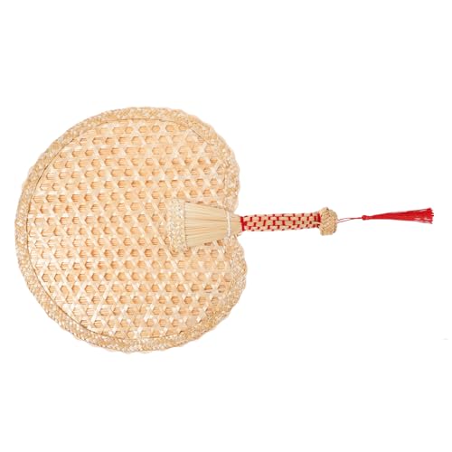 GARIOUANS Retro Kühlendes Stroh Kleine Ventilatoren Kalt Traditionell Gewebt Sommer Rund Handventilator Chinesischer Sommer Handventilator GARIOUANS Retro Kühlendes Stroh Kleine Ventilatoren Kalt Traditionell Gewebt Sommer Rund Handventilator Chinesischer Sommer Handventilator von GARIOUANS