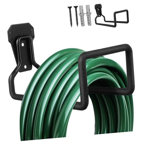 GARIOUANS Robuste Garage Wandhaken Metall für Gartenschläuche und Werkzeugaufbewahrung Schwerlast Schlauchhalterung Platzsparende Befestigung Einfache Installation Vielseitig für Garage und von GARIOUANS
