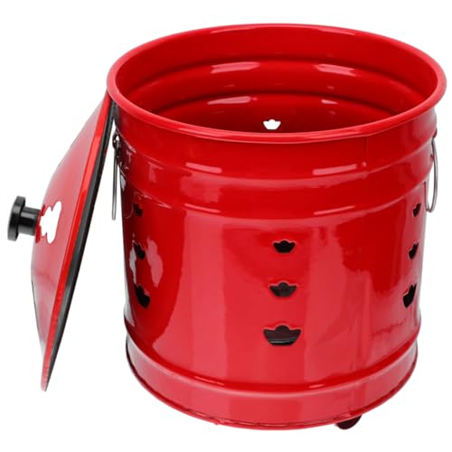 GARIOUANS Robuster Emaille Verbrennungseimer mit Belüftungslöchern Hitzebeständiger Brenneimer für Gartenabfälle und Papier Glatte Oberfläche Farbecht zum Verbrennen von Geld und Opfergaben GARIOUANS Robuster Emaille Verbrennungseimer mit Belüftungslöchern Hitzebeständiger Brenneimer für Gartenabfälle und Papier Glatte Oberfläche Farbecht zum Verbrennen von Geld und Opfergaben von GARIOUANS