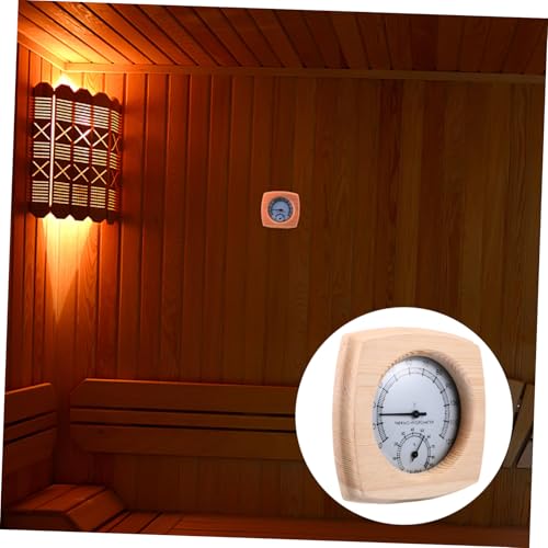 GARIOUANS Sauna Thermometer Hygrometer Präziser Hygrothermograph mit Glatten Kanten Temperatur Geeignet für Sauna Dampfbad Innenräume und Terrarien Robust und Langlebig von GARIOUANS