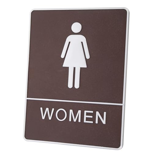GARIOUANS Selbstklebendes Kunststoff Toilettenschild Langlebig Schmutzresistent Glatte Kanten Damen Wc Türschild für Hotel Restaurant Geschäft Klare Wc Kennzeichnung Einfache Modernes von GARIOUANS