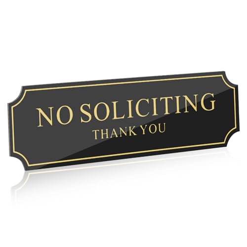 GARIOUANS Selbstklebendes No Soliciting Schild mit Klarer Beschriftung Wetterfestes Hausschild für Haustür und Fenster Einfache Anbringung Stark Haftend Geeignet für Haus Büro und GARIOUANS Selbstklebendes No Soliciting Schild mit Klarer Beschriftung Wetterfestes Hausschild für Haustür und Fenster Einfache Anbringung Stark Haftend Geeignet für Haus Büro und von GARIOUANS
